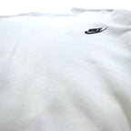 NIKE 90s Silver Tag Sweatshirt, Size M, One-Point Logo Embroidery, Cropped, Short Length