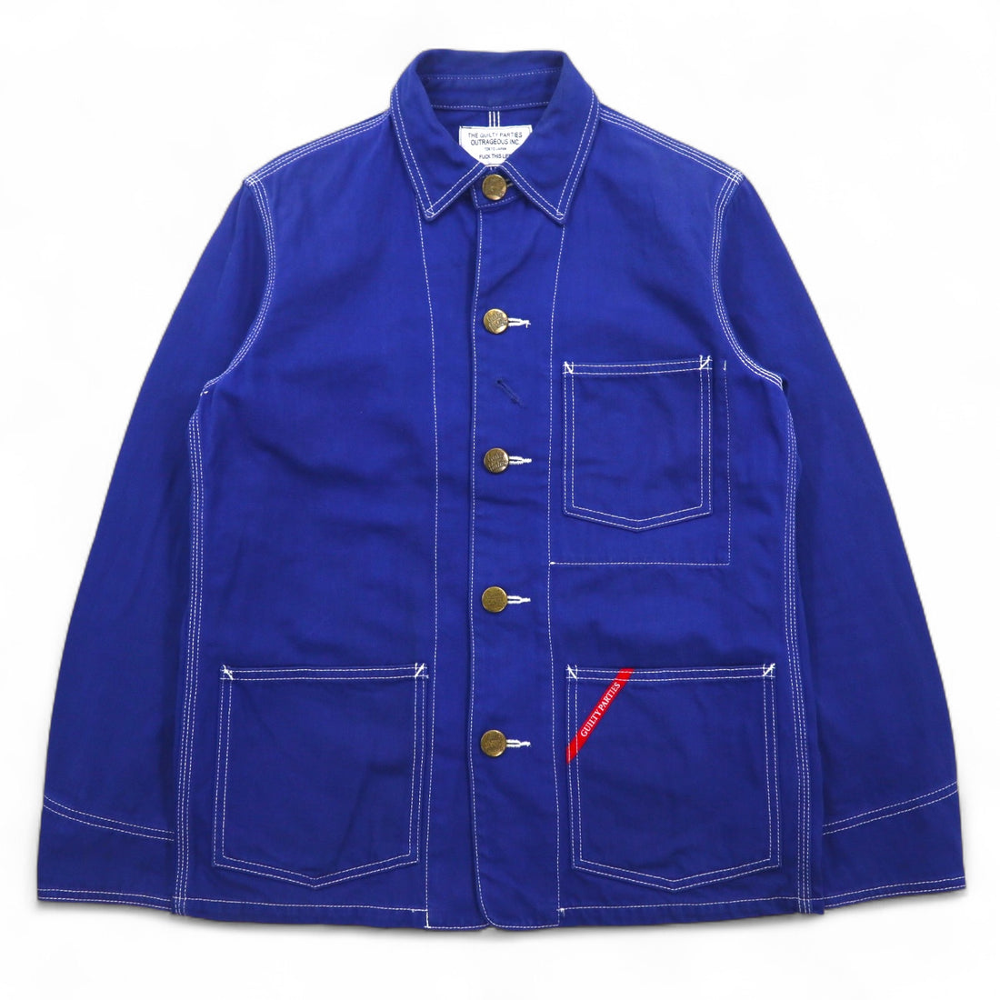 THE GUILTY PARTIES (WACKO MARIA) Coverall Work Jacket S Blue Change Button Made in Japan