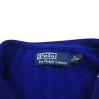 Polo Ralph Lauren 90s Reverse Weave Track Jacket, Size M, Blue, Small Pony Embroidery, Stand Collar