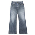 日本然リトテ-古着オンライン-Lee ブーツカット デニムパンツ 33 ブルー コットン レザーパッチ 4901-Lee Bootcut Denim Pants 33 Blue Cotton Leather Patch 4901