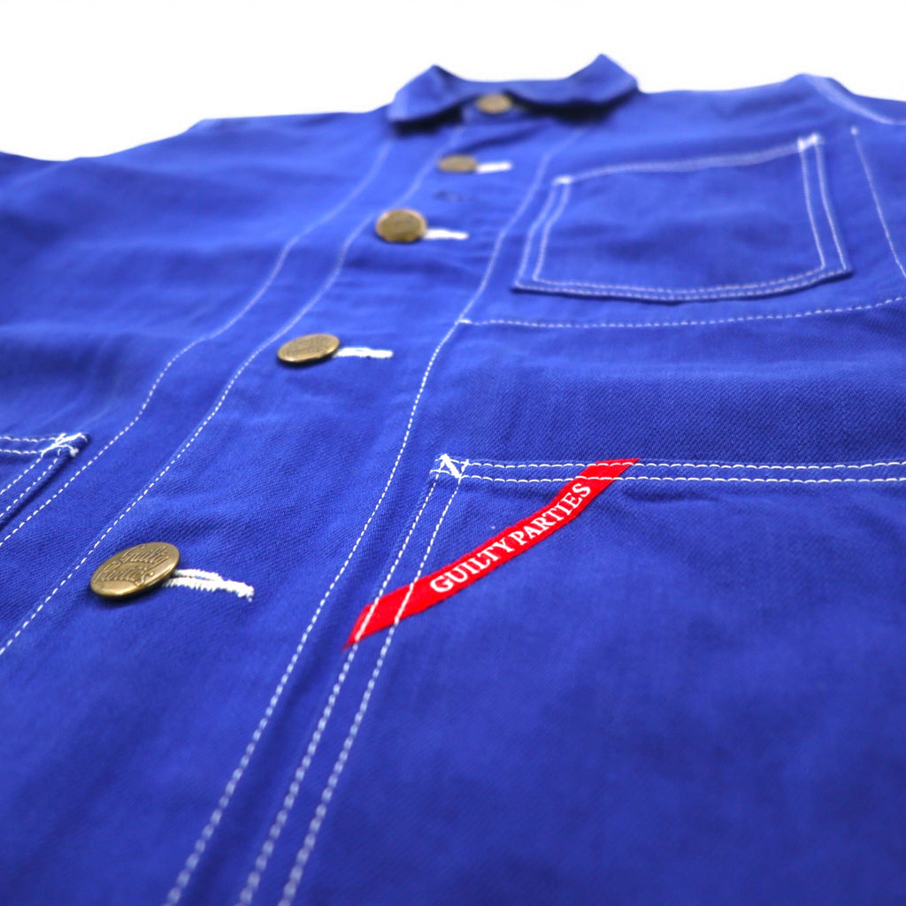 THE GUILTY PARTIES (WACKO MARIA) Coverall Work Jacket S Blue Change Button Made in Japan