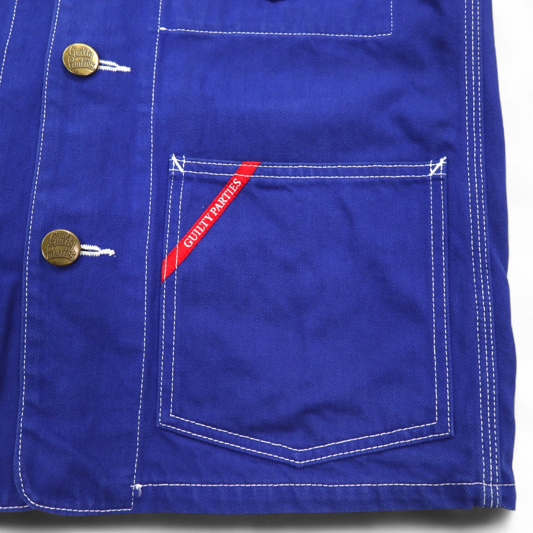 THE GUILTY PARTIES (WACKO MARIA) Coverall Work Jacket S Blue Change Button Made in Japan