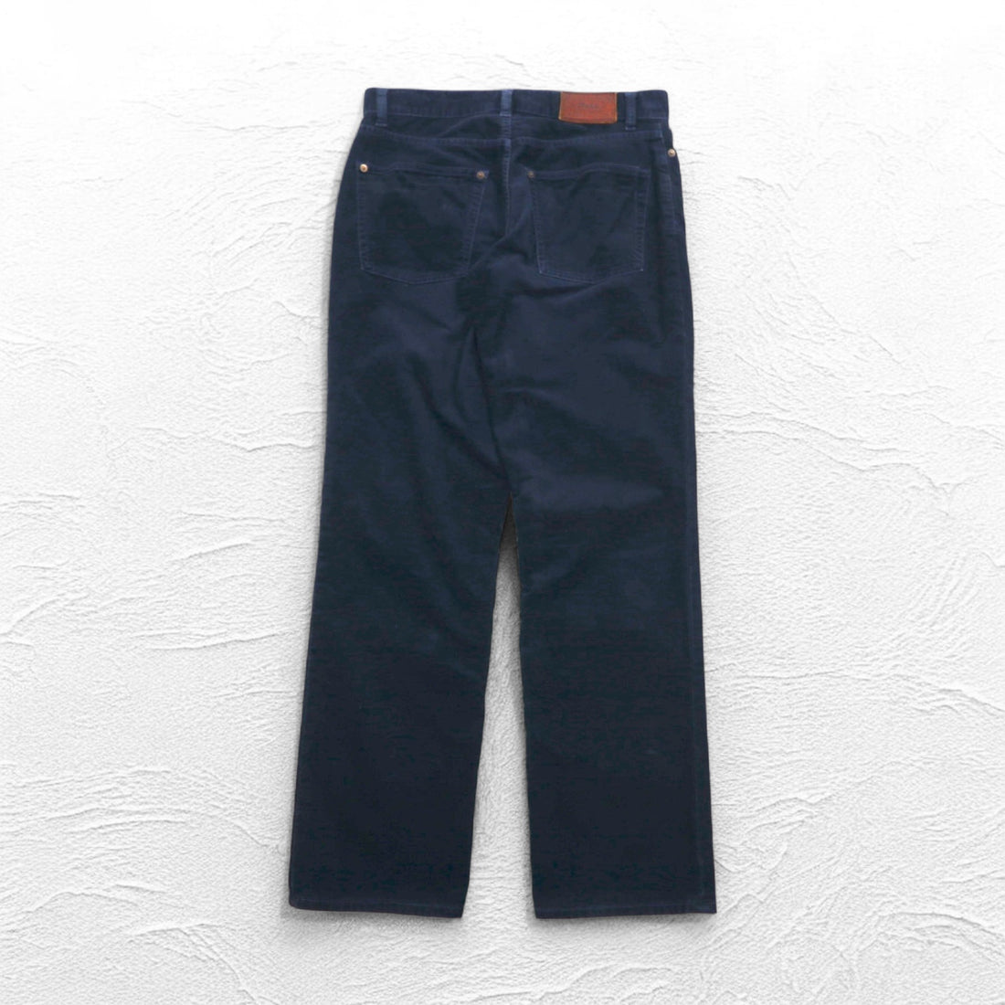 POLO RALPH LAUREN 90年代 コーデュロイパンツ M ネイビー レザーパッチ