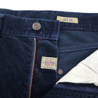 POLO RALPH LAUREN 90年代 コーデュロイパンツ M ネイビー レザーパッチ