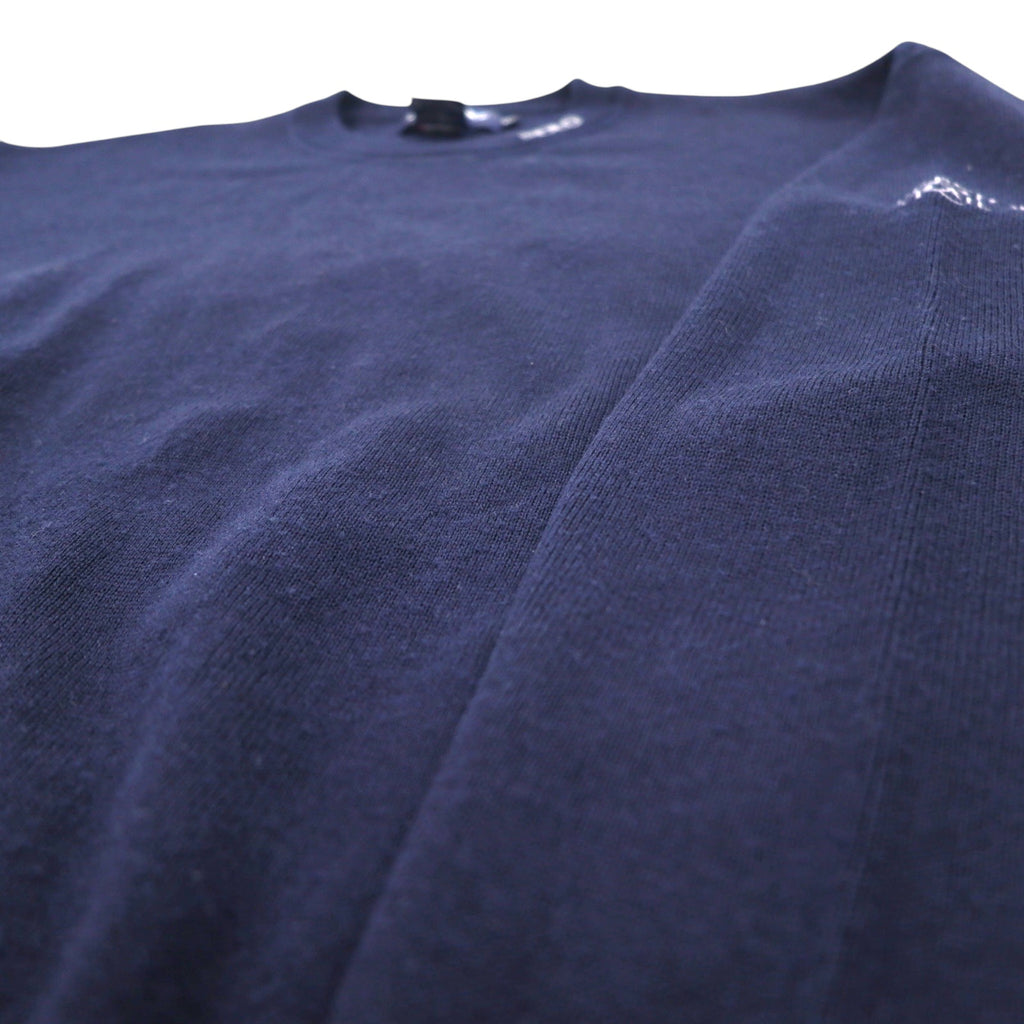 POLO GOLF RALPH LAUREN 90s Crew Neck Knit Sweater XL Navy Wool Embroidery