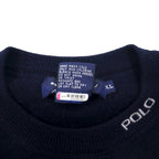 POLO GOLF RALPH LAUREN 90s Crew Neck Knit Sweater XL Navy Wool Embroidery