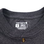 carhartt ルーズフィット LOOSE FIT ヘンリーネック ポケット Tシャツ XL グレー コットン