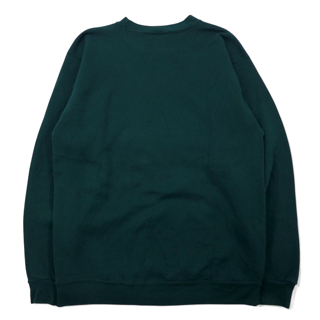 PLANET HOLLYWOOD 90s USA Made Sweatshirt L Green Cotton Logo Embroidery LAS VEGAS