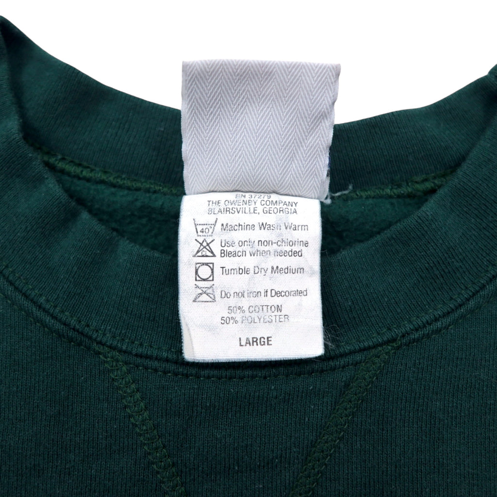 PLANET HOLLYWOOD 90s USA Made Sweatshirt L Green Cotton Logo Embroidery LAS VEGAS