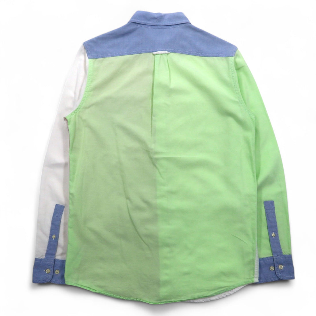 CHAPS Color Block Button Down Shirt M Multicolor Pastel Colors Crazy Pattern