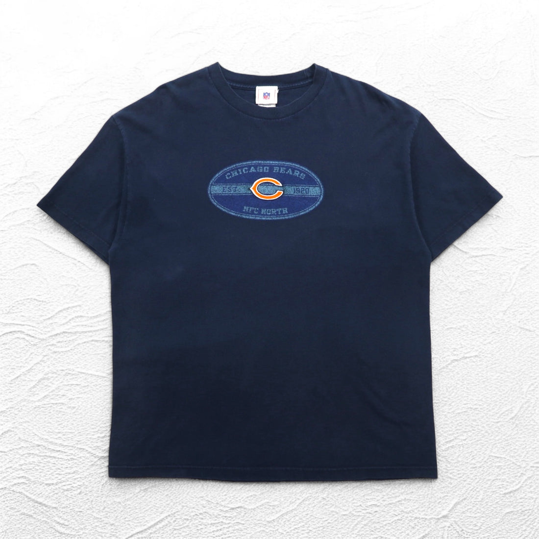 NFL CHICAGO BEARS 90s T-shirt XL Navy Cotton Made in El Salvador