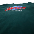 PLANET HOLLYWOOD 90s USA Made Sweatshirt L Green Cotton Logo Embroidery LAS VEGAS