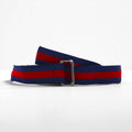 Polo Ralph Lauren 90年代 USA製 ダブルリング リボン ベルト ネイビー ナイロン ライン