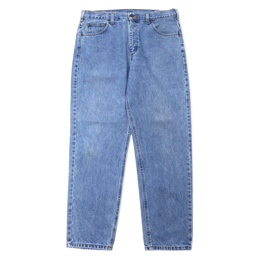 日本然リトテ-古着オンライン-Carhartt リラックスフィット テーパード デニムパンツ 36 ブルー コットン RELAXED-FIT TAPERED JEAN デニムパンツ B17 ニカラグア製-Carhartt Relaxed Fit Tapered Denim Pants 36 Blue Cotton RELAXED-FIT TAPERED JEAN Denim Pants B17 Nicaragua Made