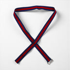 Polo Ralph Lauren 90年代 USA製 ダブルリング リボン ベルト ネイビー ナイロン ライン