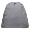Woolrich 90s Henley Neck Thermal Long Sleeve T-Shirt, XL, Grey, Cotton