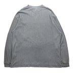 Woolrich 90s Henley Neck Thermal Long Sleeve T-Shirt, XL, Grey, Cotton