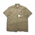 Dickies Short Sleeve Work Shirt, Size L, Beige, US Brand, Single Point Embroidery, Double Pocket, BHTS 1574KH, Unused