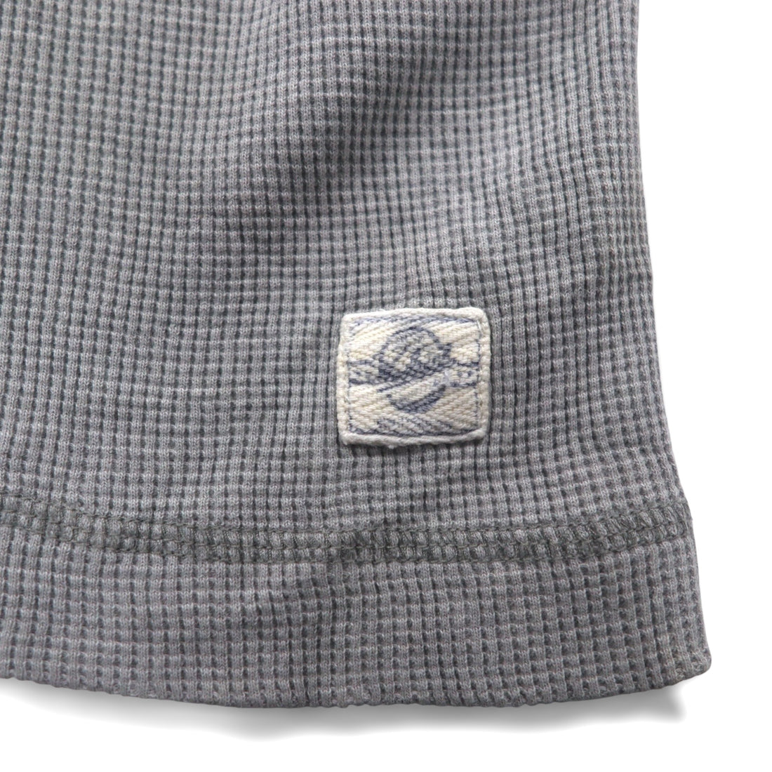 Woolrich 90s Henley Neck Thermal Long Sleeve T-Shirt, XL, Grey, Cotton
