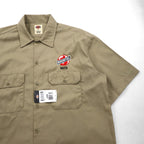 Dickies Short Sleeve Work Shirt, Size L, Beige, US Brand, Single Point Embroidery, Double Pocket, BHTS 1574KH, Unused