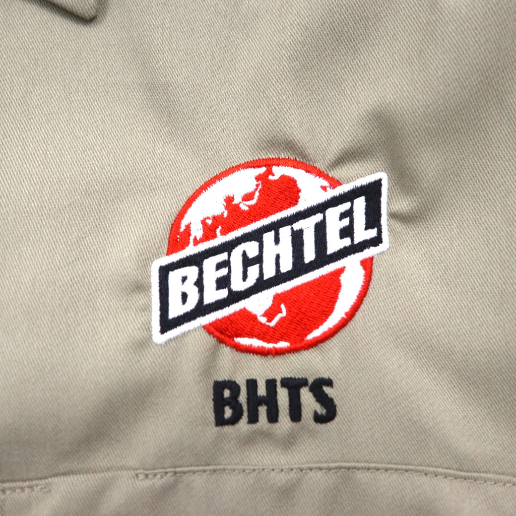 Dickies Short Sleeve Work Shirt, Size L, Beige, US Brand, Single Point Embroidery, Double Pocket, BHTS 1574KH, Unused