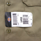 Dickies Short Sleeve Work Shirt, Size L, Beige, US Brand, Single Point Embroidery, Double Pocket, BHTS 1574KH, Unused