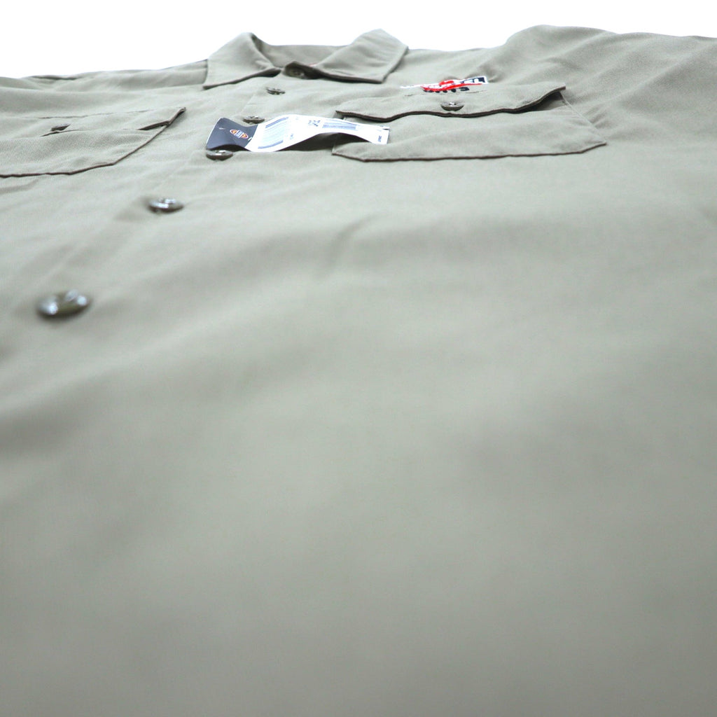 Dickies Short Sleeve Work Shirt, Size L, Beige, US Brand, Single Point Embroidery, Double Pocket, BHTS 1574KH, Unused