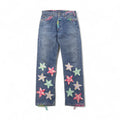 Y.A.R.N. × 90s Levi's 501 クロシェ スター デニムパンツ STAR DENIM ジーンズ M インディゴ ブルー ハンドメイド