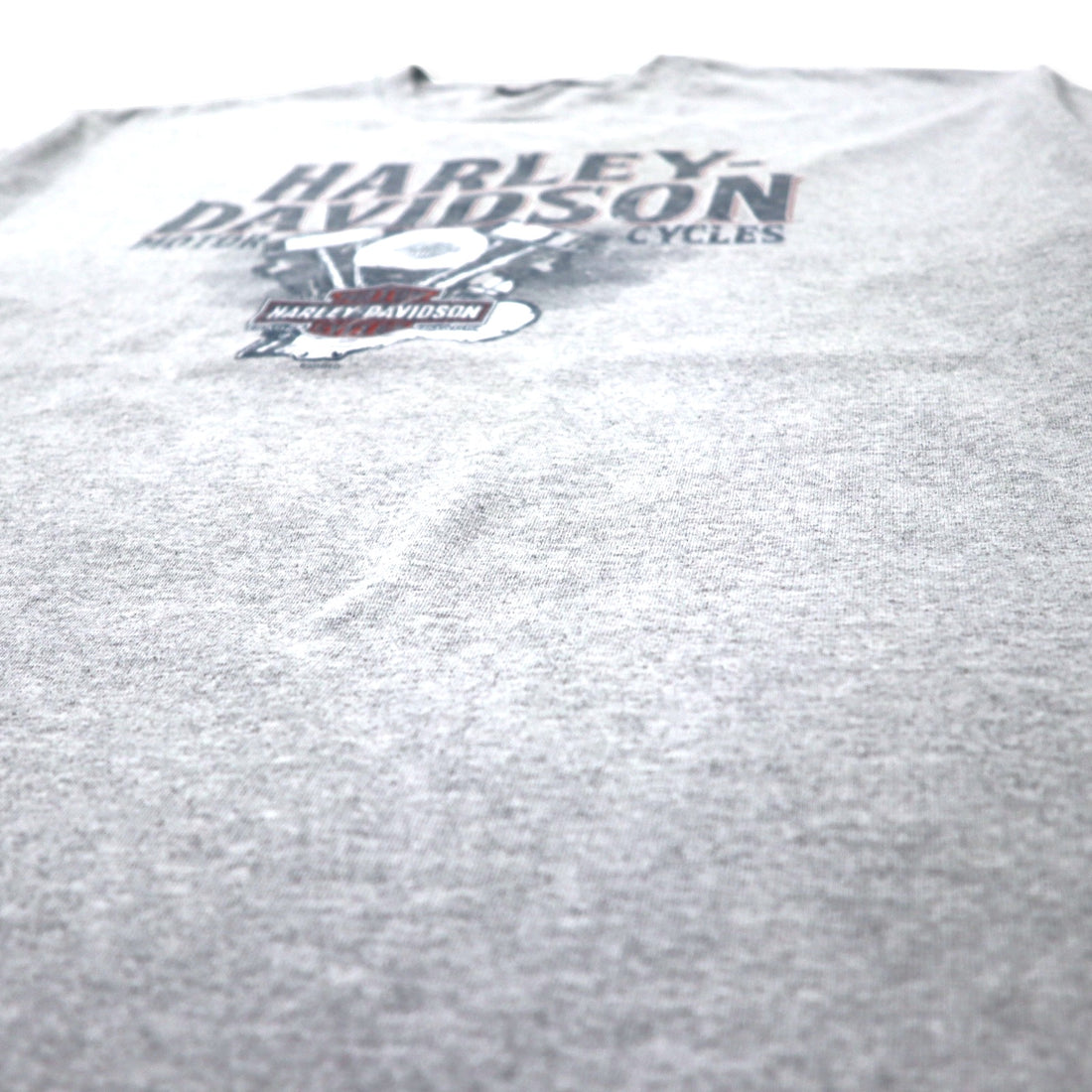HARLEY DAVIDSON ロゴプリント Tシャツ XL グレー コットン 両面プリント BEDFORD, TEXAS