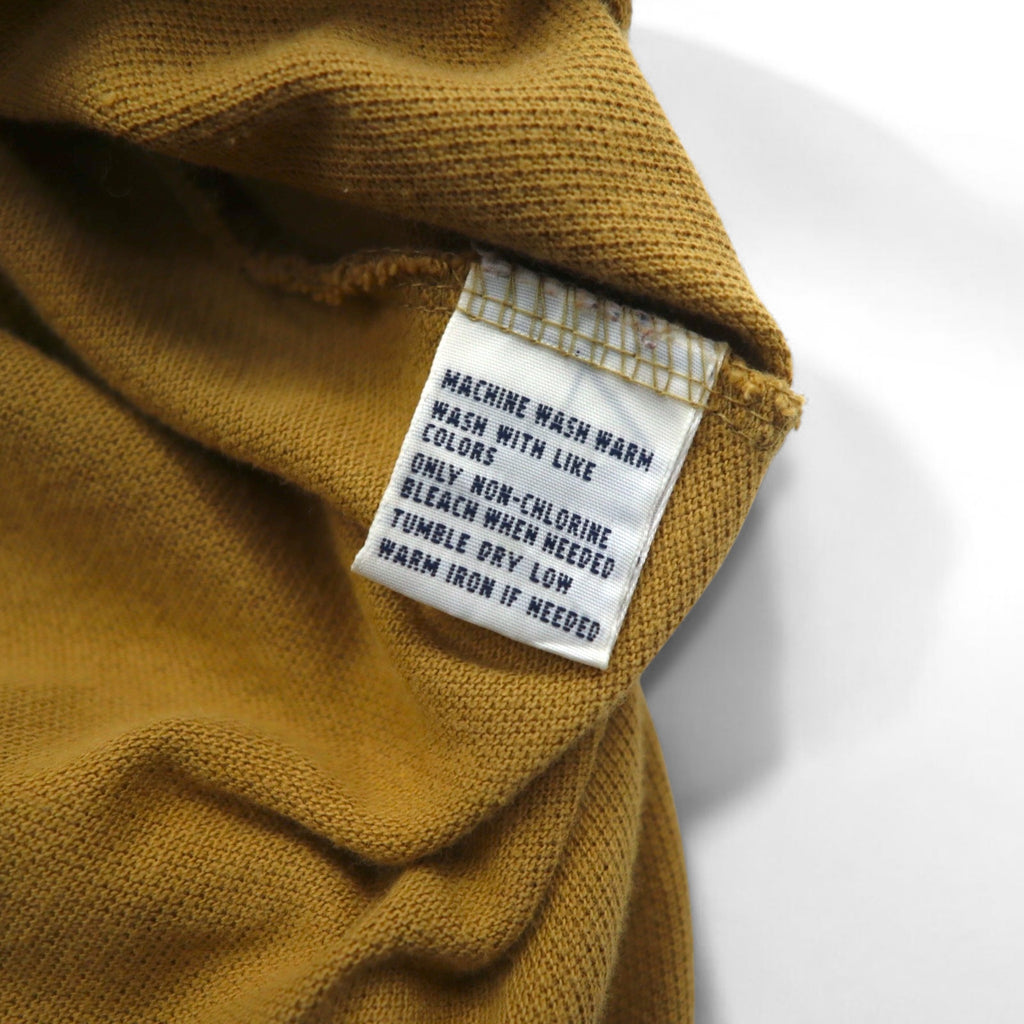 Polo by Ralph Lauren 90s Long Sleeve Polo Shirt L Beige Pique Small Pony Embroidery