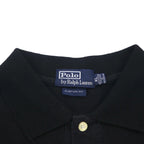 Polo by Ralph Lauren 90年代 ポロシャツ XL ブラック コットン 鹿の子 スモールポニー刺繍