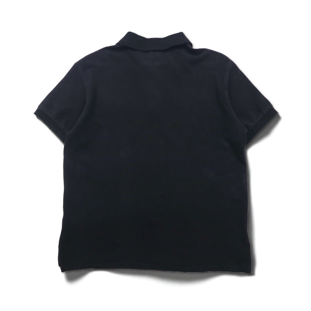 Polo by Ralph Lauren 90年代 ポロシャツ XL ブラック コットン 鹿の子 スモールポニー刺繍