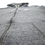 NIKE ジップパーカー XL グレー Legacy Hooded Sweatshirt ワンポイントロゴ 刺繍 805057-092