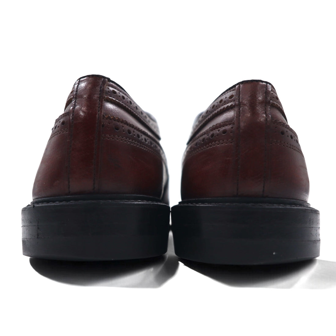 USA made VINTAGE UFCW full brogue medallion wingtip dress shoes 26cm brown leather Goodyear welt construction 29201M6