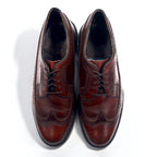 USA made VINTAGE UFCW full brogue medallion wingtip dress shoes 26cm brown leather Goodyear welt construction 29201M6