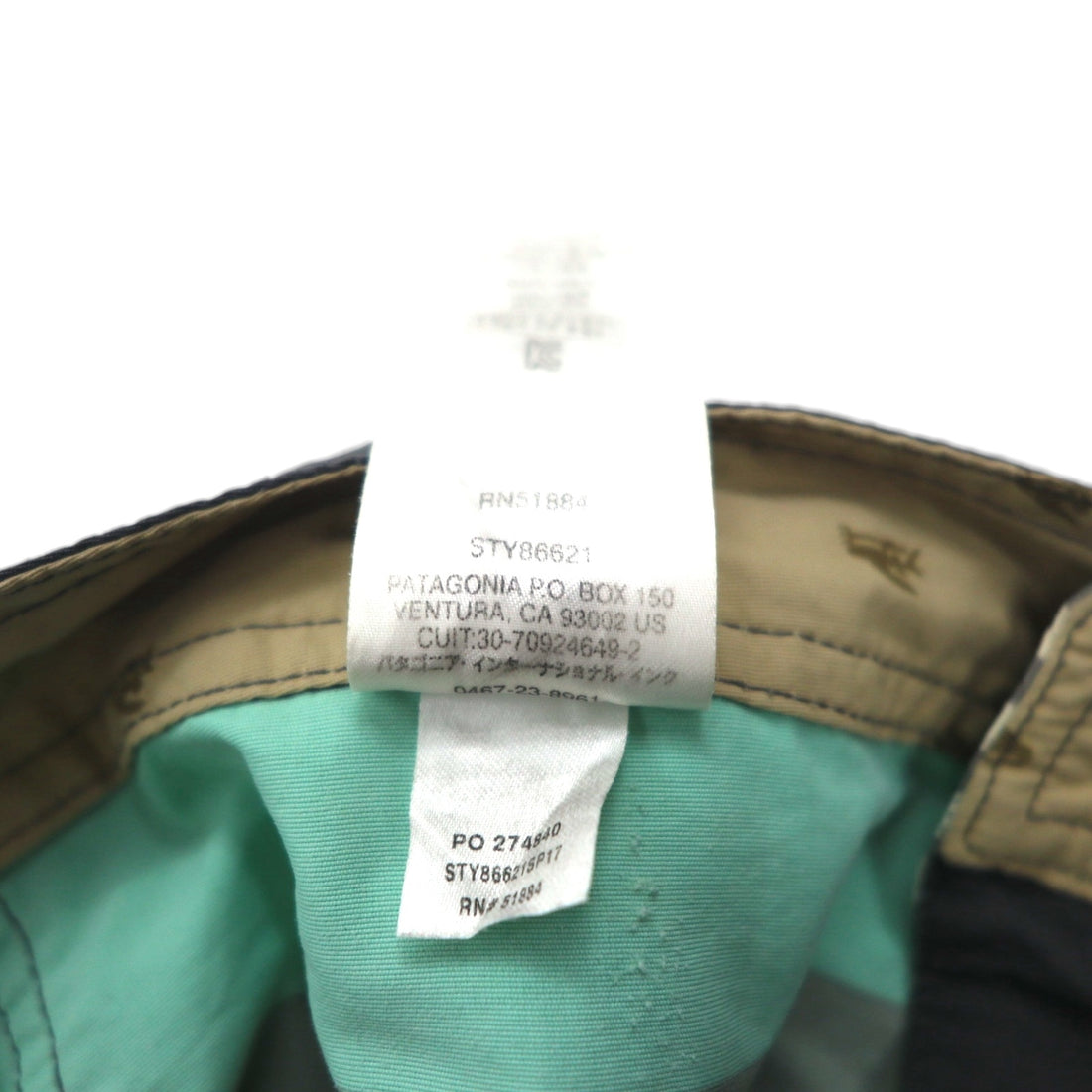 patagonia ウェーブフェアラー ボードショーツ Wavefarer Board Shorts ショートパンツ M グリーン グレー ボーダー ナイロン 86621