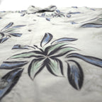 Columbia Aloha Shirt, All-Over Print, Short Sleeve, Size L, Beige, Hibiscus, Fishing, FM7086