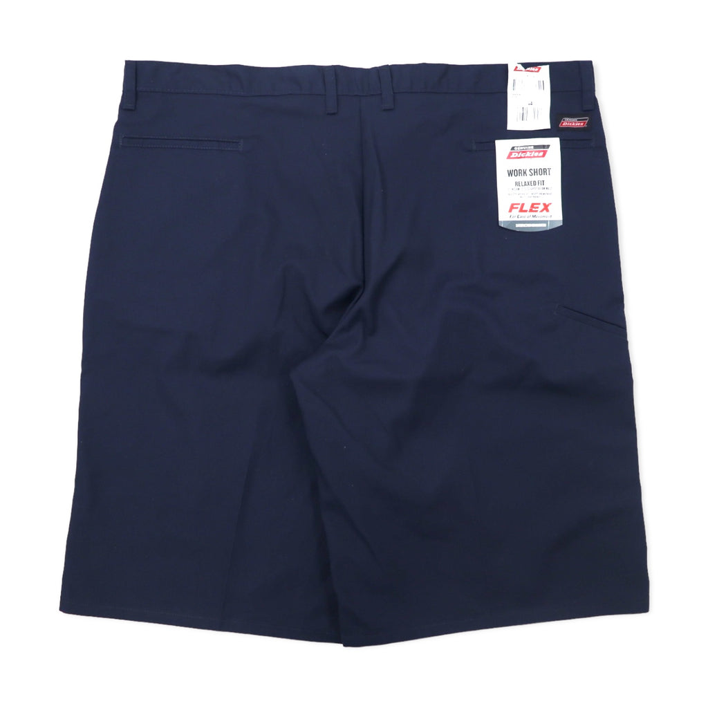 Dickies Relaxed Fit Work Shorts, Size 44, Navy, Polyester, Cotton, FLEX, Made in Honduras, Unused