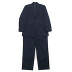 LAUREN RALPH LAUREN カナダ製 90年代 2B スーツ セットアップ L ネイビー ストライプ ウール