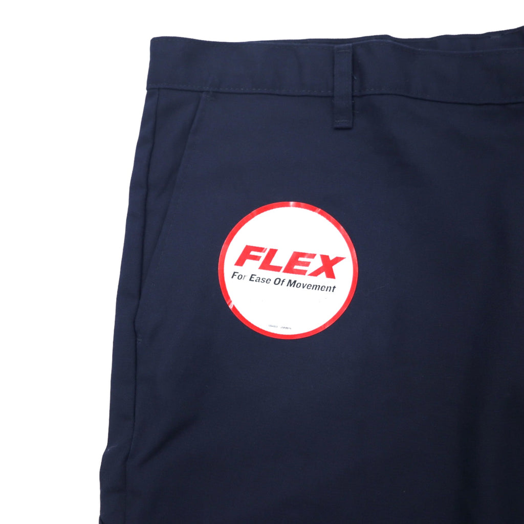 Dickies Relaxed Fit Work Shorts, Size 44, Navy, Polyester, Cotton, FLEX, Made in Honduras, Unused