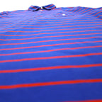 POLO GOLF RALPH LAUREN ピマコットン ボーダー ポロシャツ L ブルー オレンジ VINTAGE LISLE ポケット スモールポニー刺繍 ペルー製