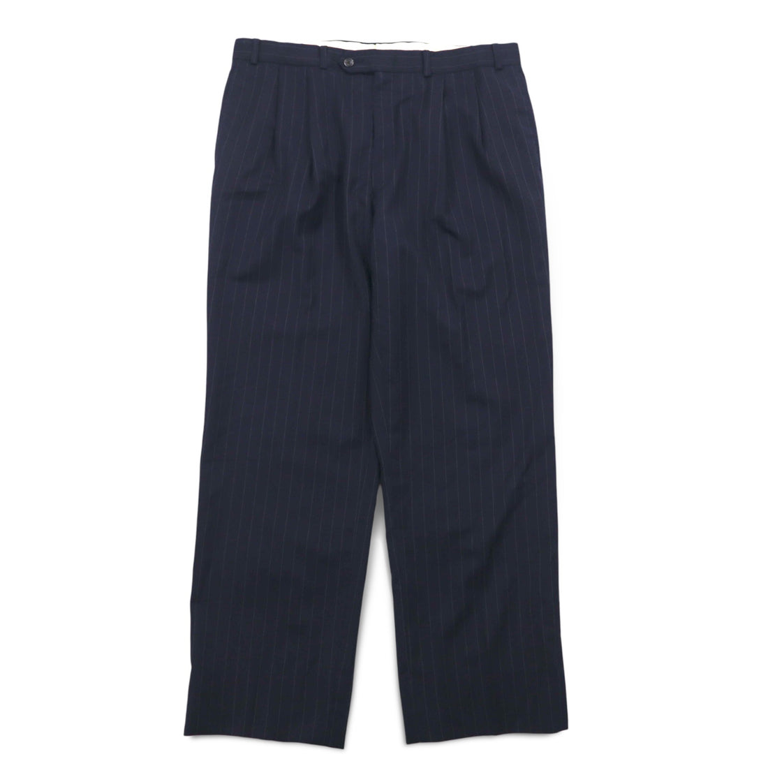 LAUREN RALPH LAUREN カナダ製 90年代 2B スーツ セットアップ L ネイビー ストライプ ウール