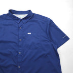Columbia PFG オムニシェード OMNI-SHADE スラックタイドキャンプシャツ フィッシングシャツ XL ネイビー ポリエステル FM7042