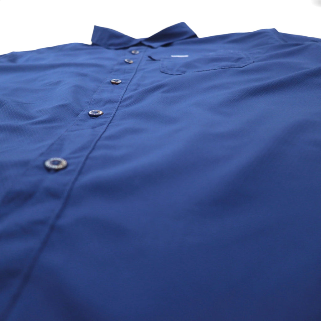 Columbia PFG オムニシェード OMNI-SHADE スラックタイドキャンプシャツ フィッシングシャツ XL ネイビー ポリエステル FM7042