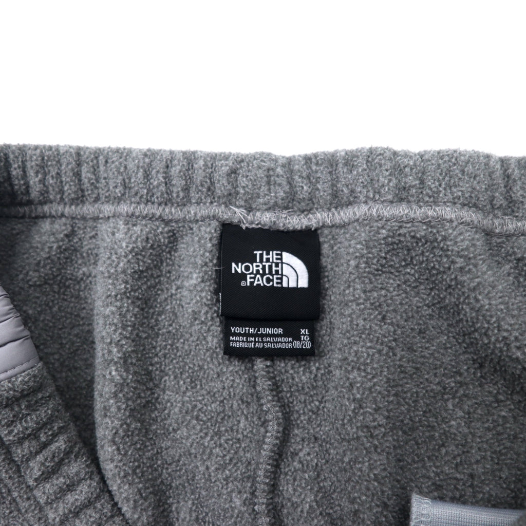 THE NORTH FACE フリース イージーパンツ XL グレー ポリエステル サイドライン US規格 エルサルバドル製