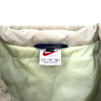 NIKE Insulated Jacket Ripstop Nylon Jacket XL Beige Filled with Polyester Swoosh Logo Embroidery