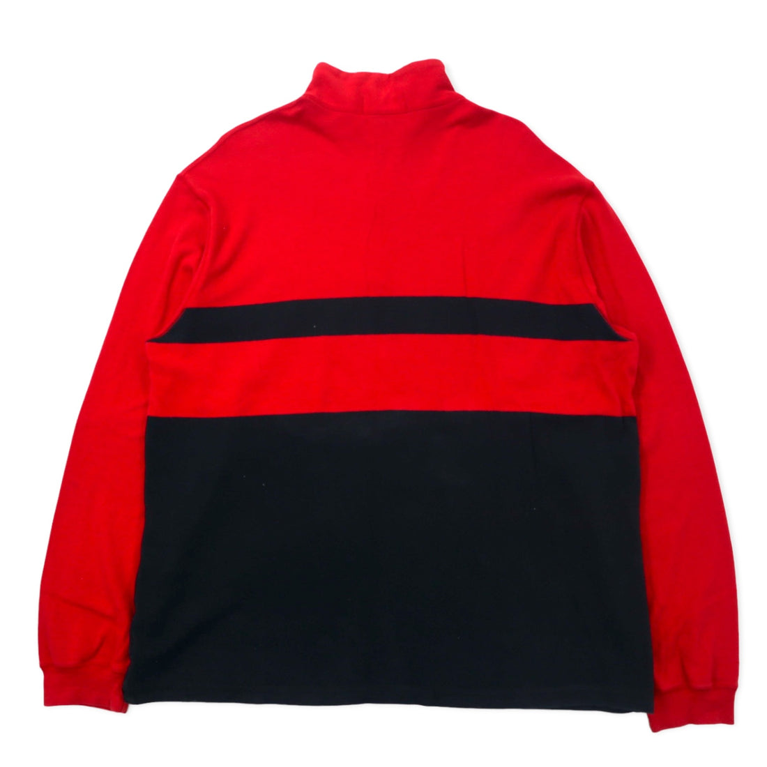 POLO SPORT RALPH LAUREN USA製 ハーフジップ スウェット XXL レッド コットン ビッグサイズ