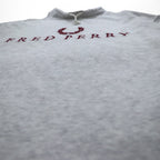 FRED PERRY 90s Drawstring High Neck Sweatshirt L Gray Bottle Neck Made in Japan