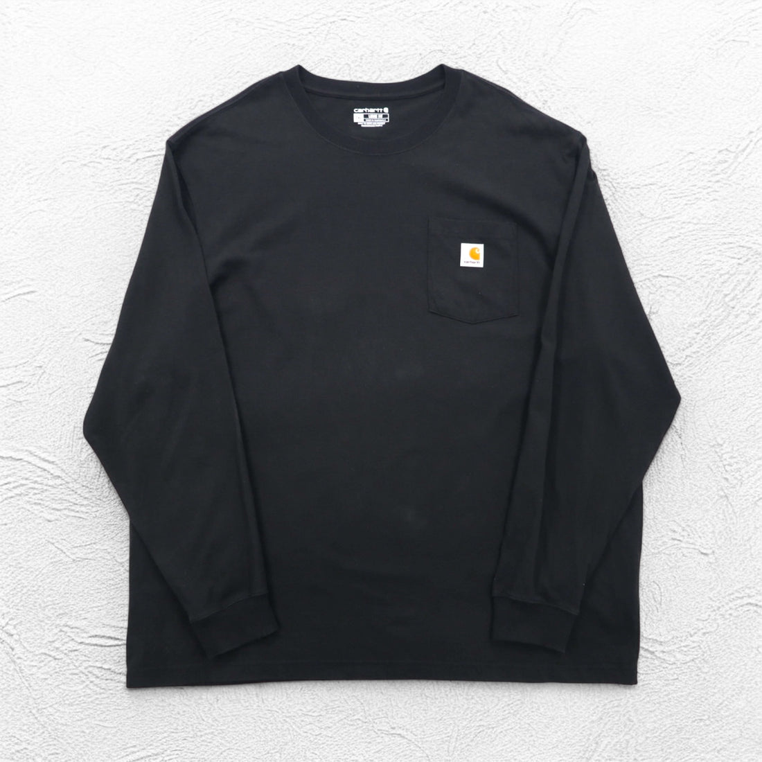 carhartt ルーズフィット ポケット付き ロングスリーブ Tシャツ ロンT 2XL LOOSE FIT ブラック K126 グアテマラ製