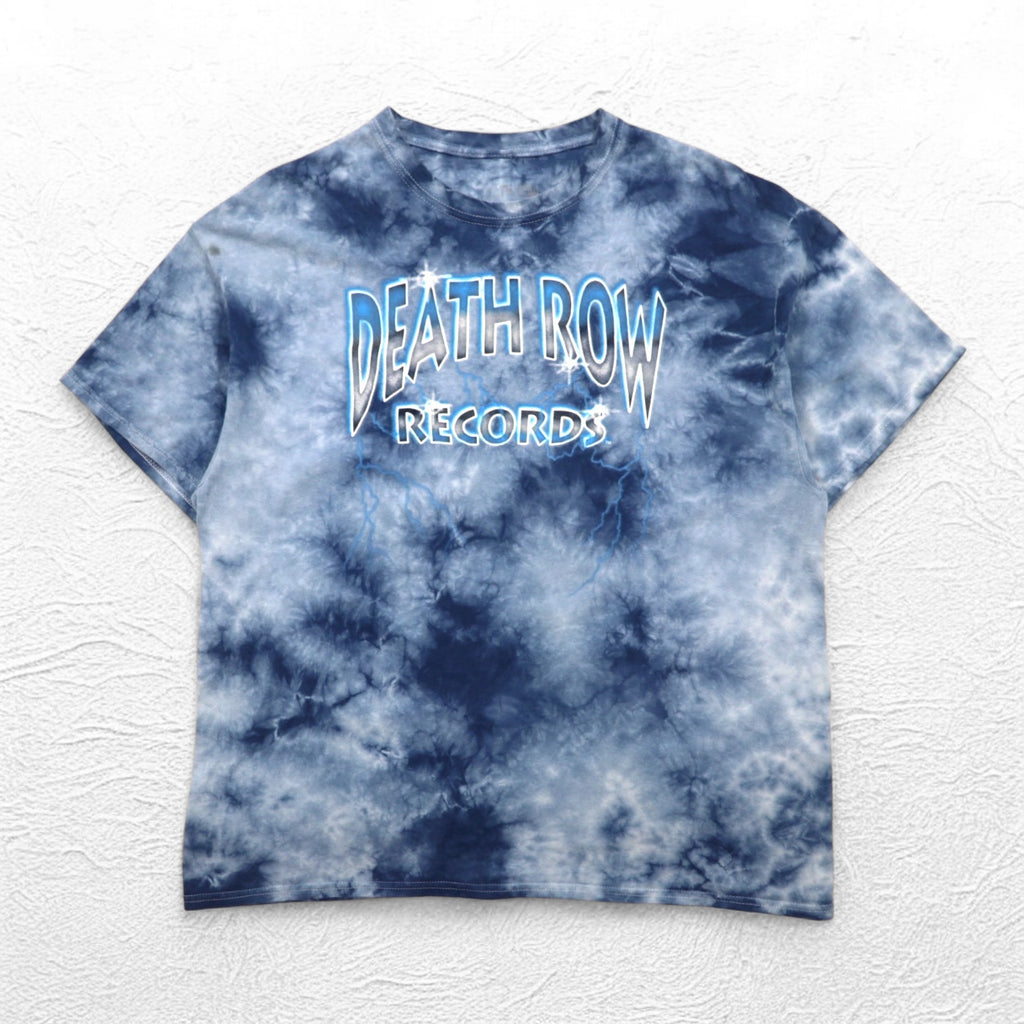 DEATH ROW RECORDS ヒップホップ レーベル タイダイ Tシャツ L ネイビー コットン